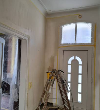 Einsicht in dei Baustelle in einem Denkmalgeschützen Haus in Kempen
